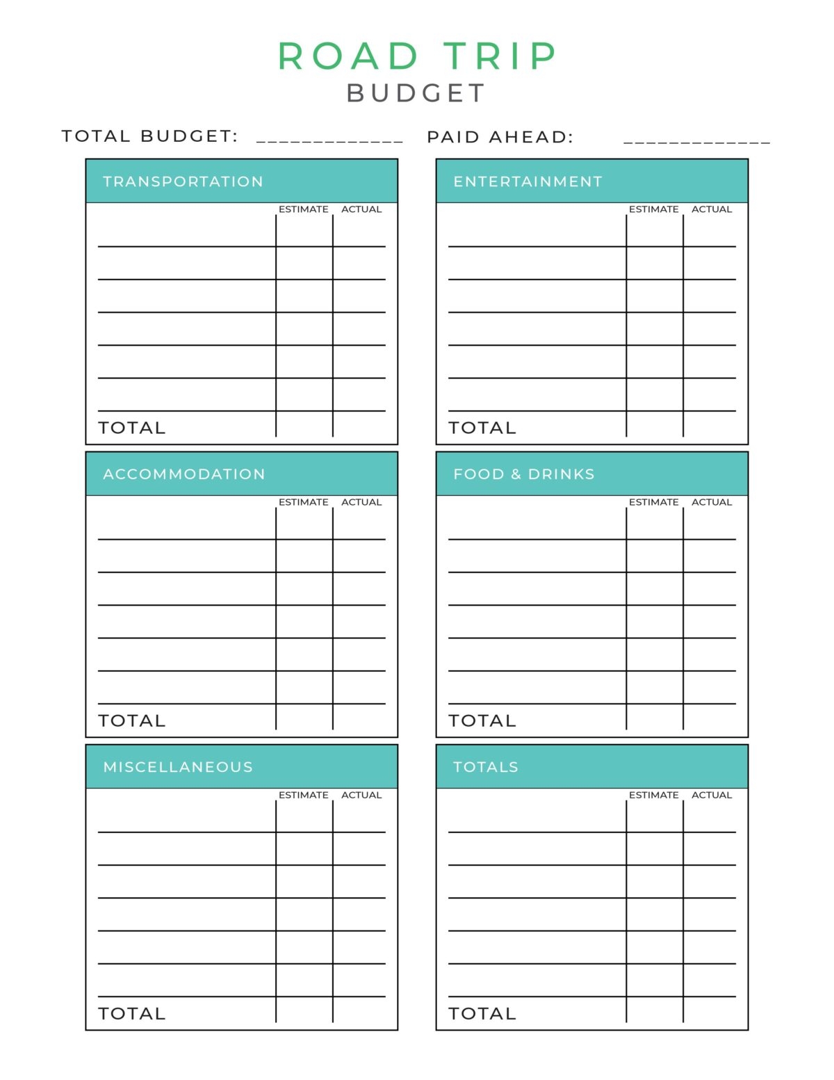 Free Printable Road Trip Planner Frugal Mom Eh 