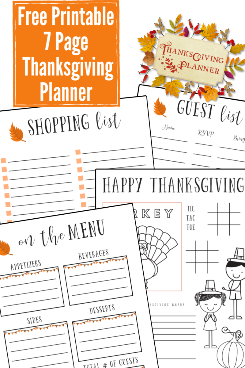 Free Printable Thanksgiving Planner Stay Organized Oh My Creative