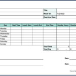 Free Printable Timesheet Templates Excel Word PDF