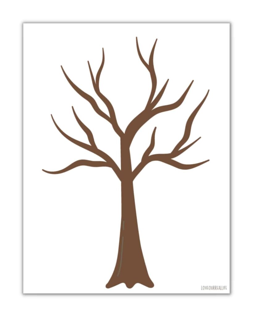 Tree Trunk Template Printable