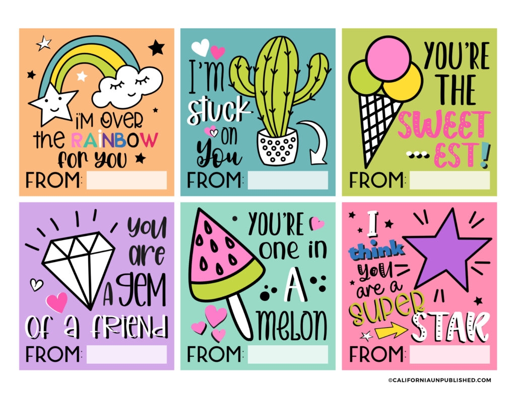 Kids Printable Valentines Cards