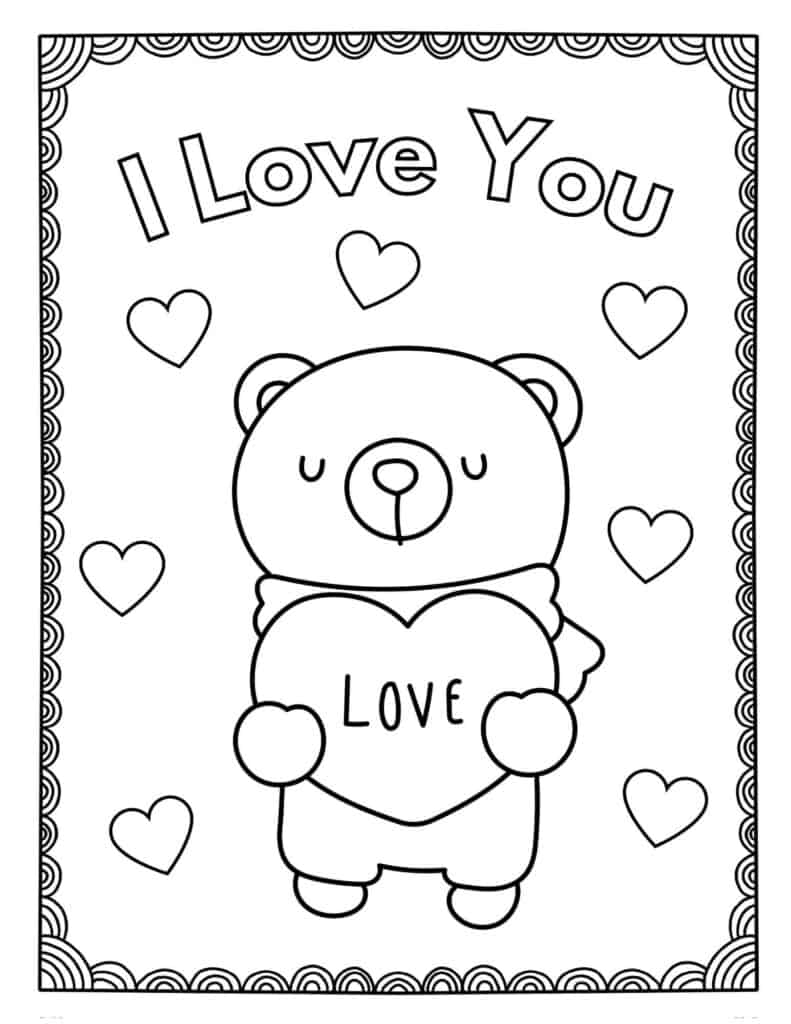 Free Printable Valentine Coloring Pages Easy Designs For Kids