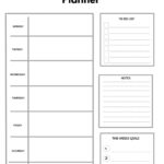 Free Printable Weekly Planner Templates CalendarKart