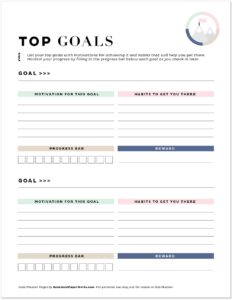 Free Printables Goal Project Planner Pages Botanical PaperWorks ...