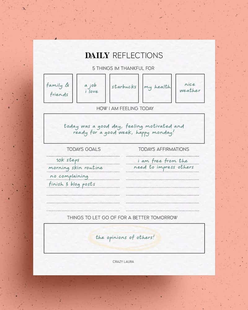 Free Reflection Printables With Three Different Layouts Crazy Laura