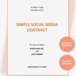 Free Simple Social Media Contract Template Google Docs Word Apple Pages Template