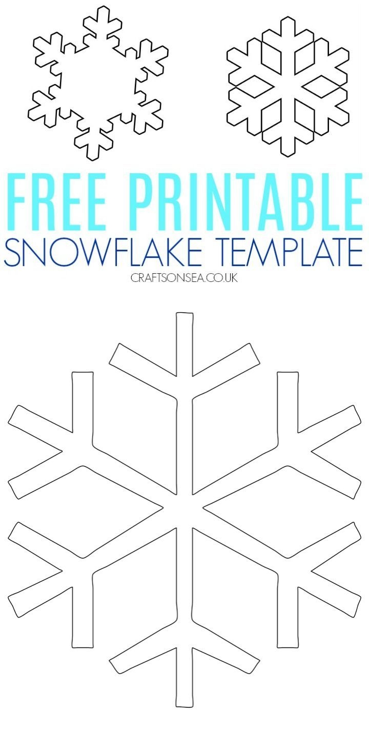 FREE Snowflake Template Printable PDF Snowflake Template Printable Snowflake Template Winter Crafts For Kids