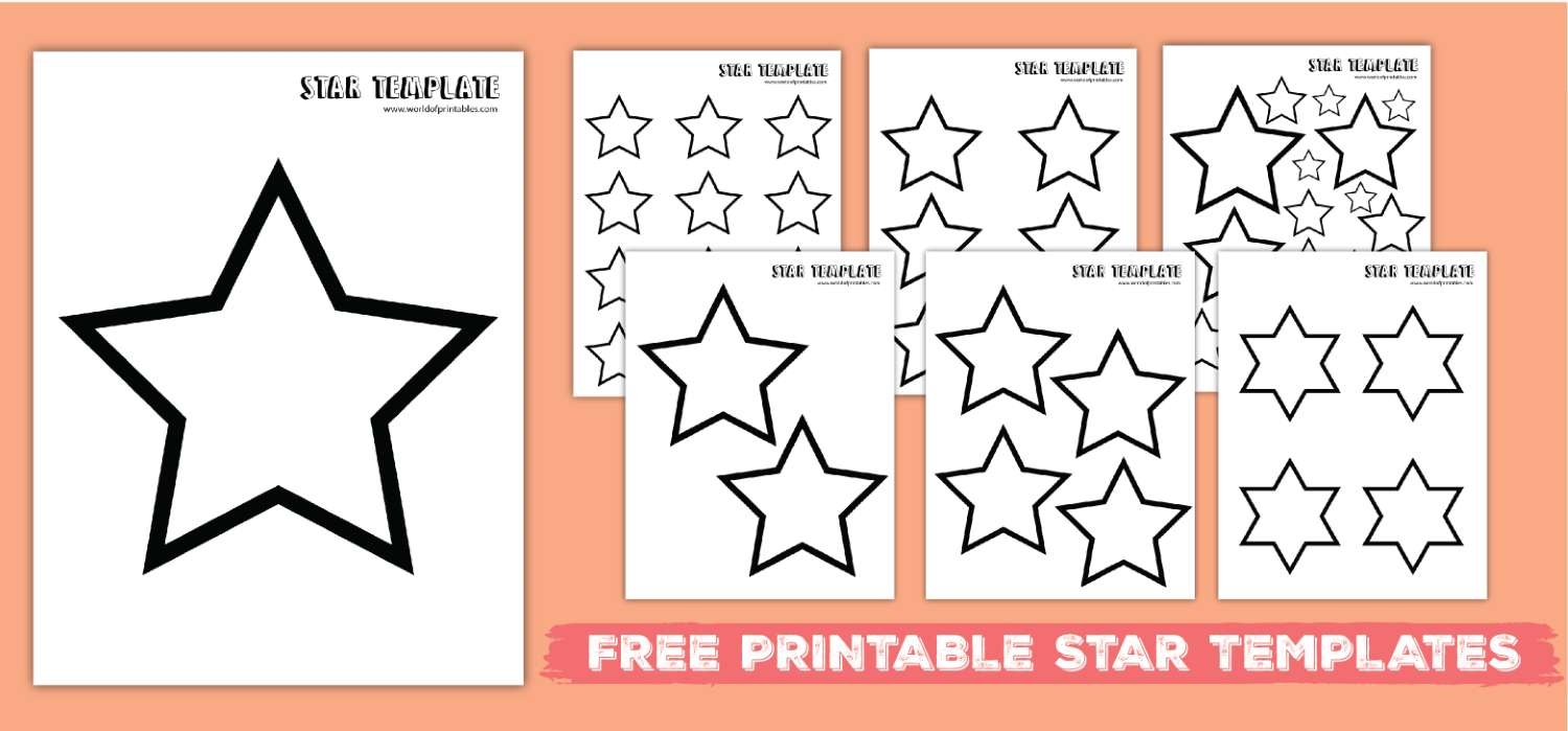 Free Star Template Printables World Of Printables