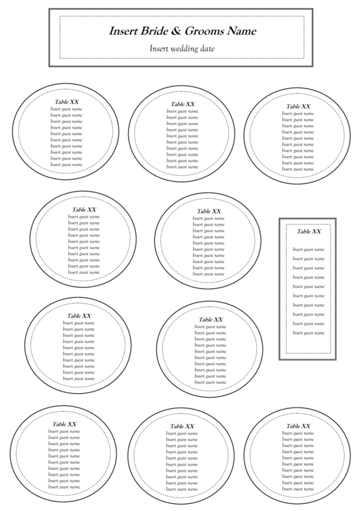 Free Table Seating Chart Template Seating Charts In 2019 Regarding Wedding Seating Reception Seating Chart Seating Chart Wedding Template Event Seating Chart