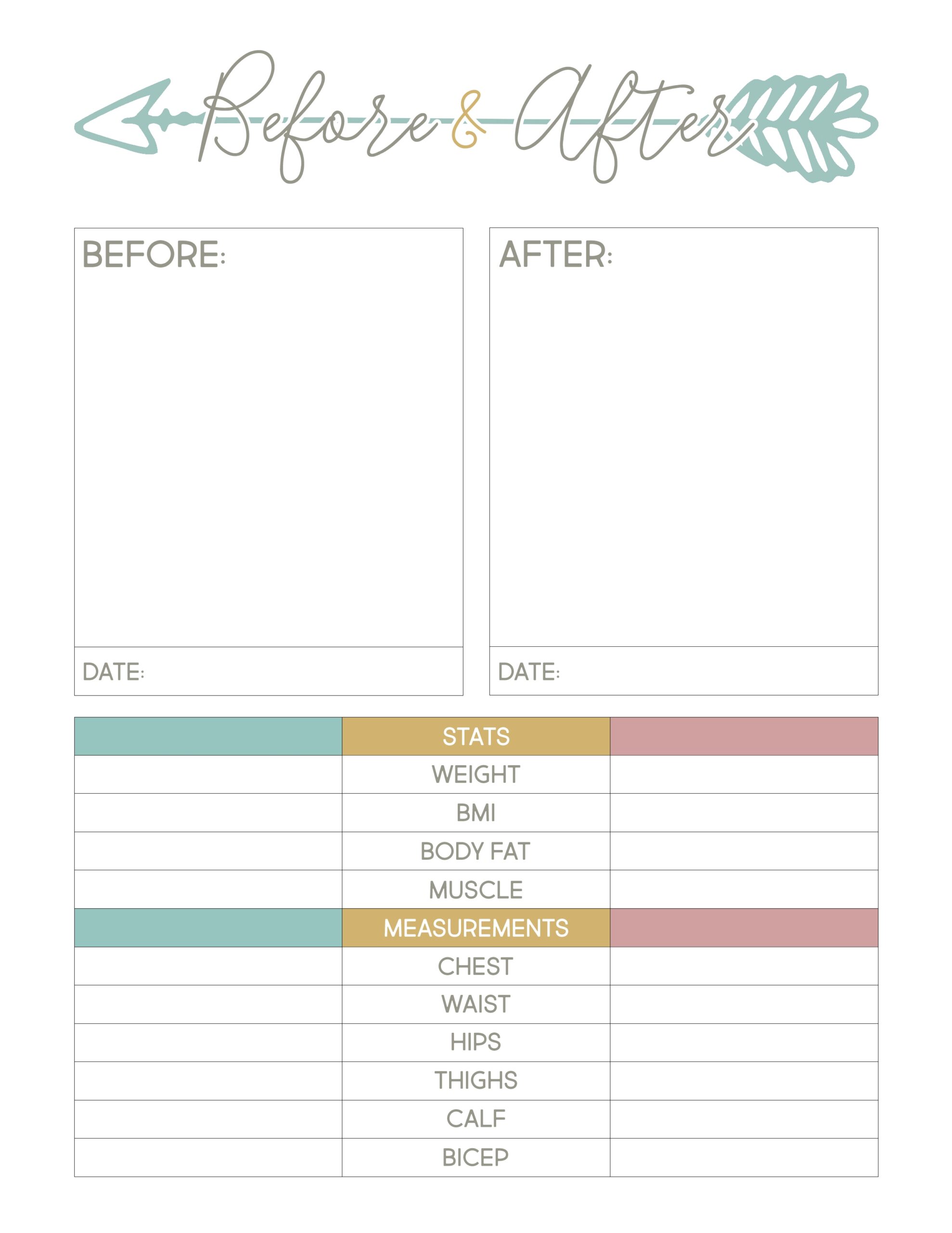 Free Weight Loss Planner Printable The Cottage Market