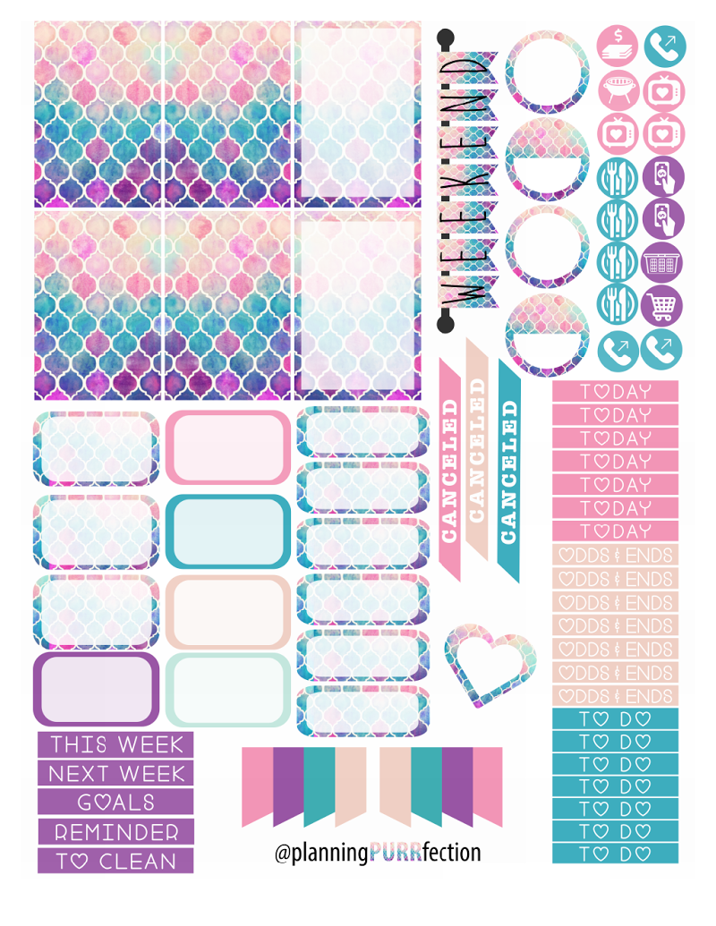 FREEPRINTABLE WATERCOLOR HP pdf Free Printable Planner Stickers Happy Planner Printables Planner Printables Free