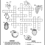 Fruit Crossword Puzzle For Kids Tree Valley Academy
