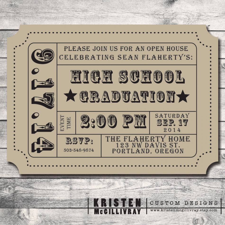 Printable Graduation Ticket Template