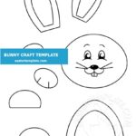 Happy Paper Bunny Craft Template Easter Template