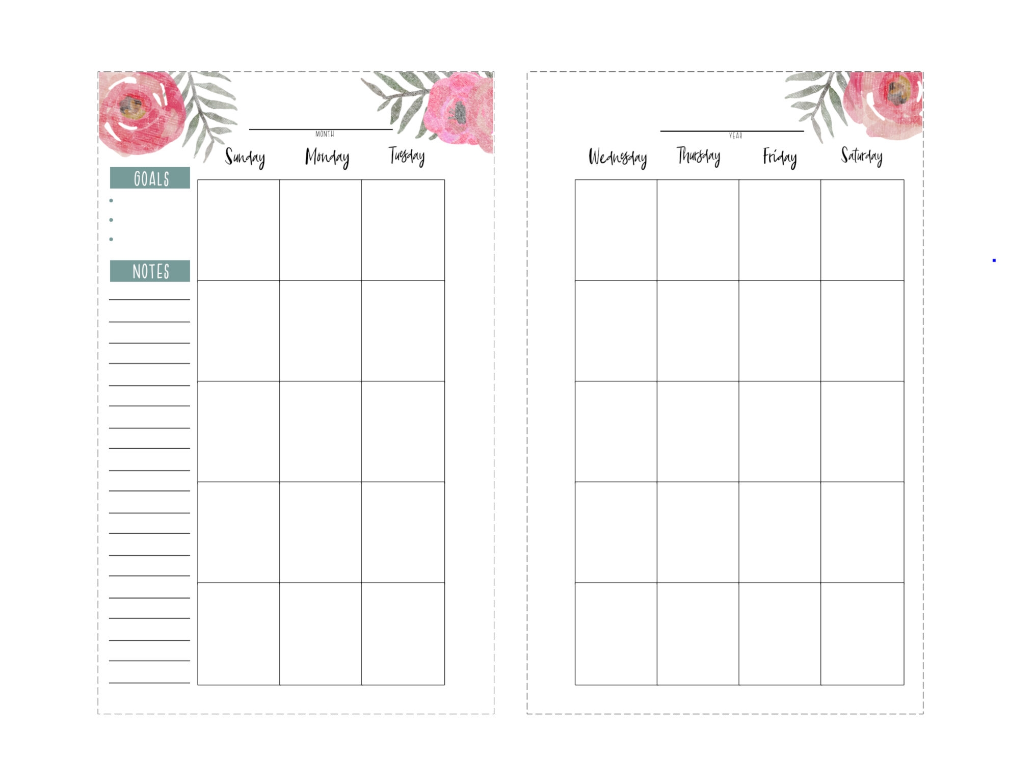 Happy Planner Free Printable Pages Floral Paper Trail Design