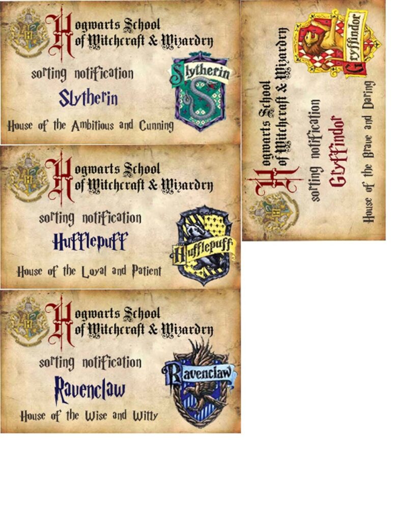 Template Harry Potter Printables