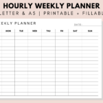 Hourly Weekly Planner Printable Grafik Von JustBeYourSelf Creative Fabrica