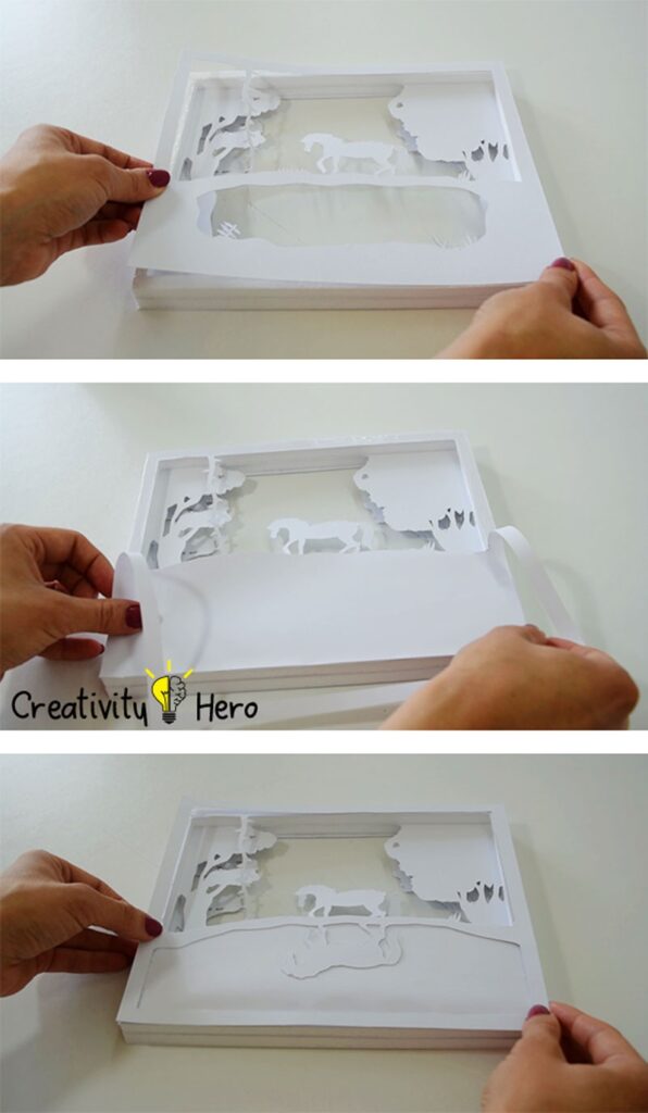 Printable 3d Paper Cut Light Box Template Fillable Form 2023