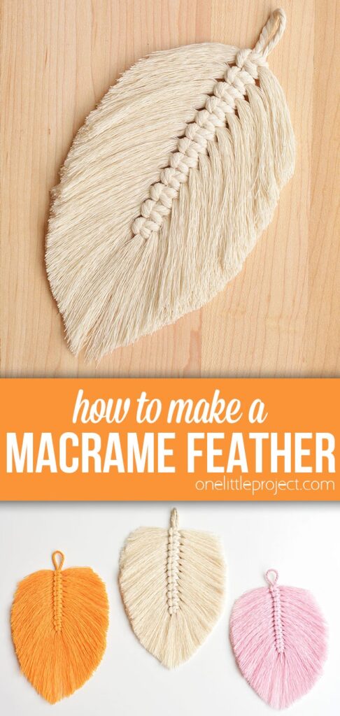 Printable Macrame Feather Template