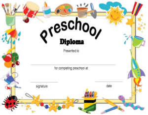 How To Make A Preschool Diploma Certificate Download This Preschool ...