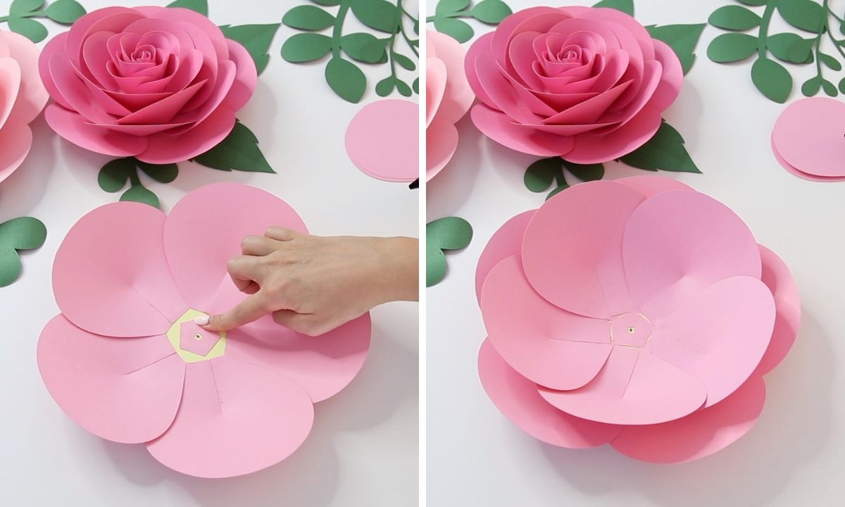 How To Make Big Paper Roses Step By Step FREE Template FancyBloom