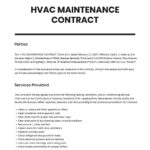 HVAC Maintenance Contract Template Google Docs Word Apple Pages Template