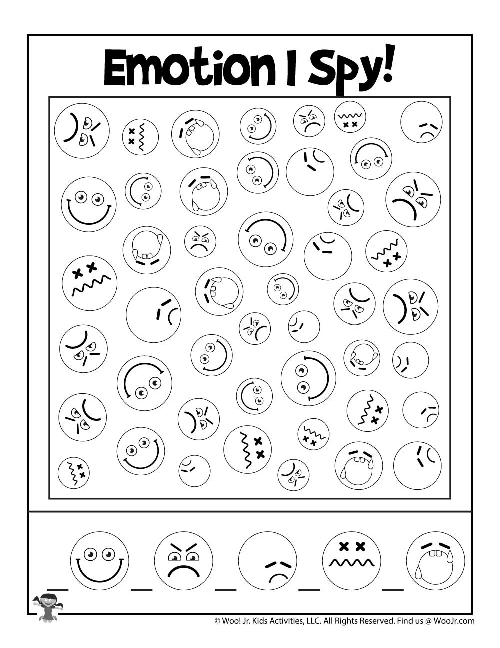 Identifying Different Emotions Printable For Kids Woo Jr Kids Activities Children s Publishing