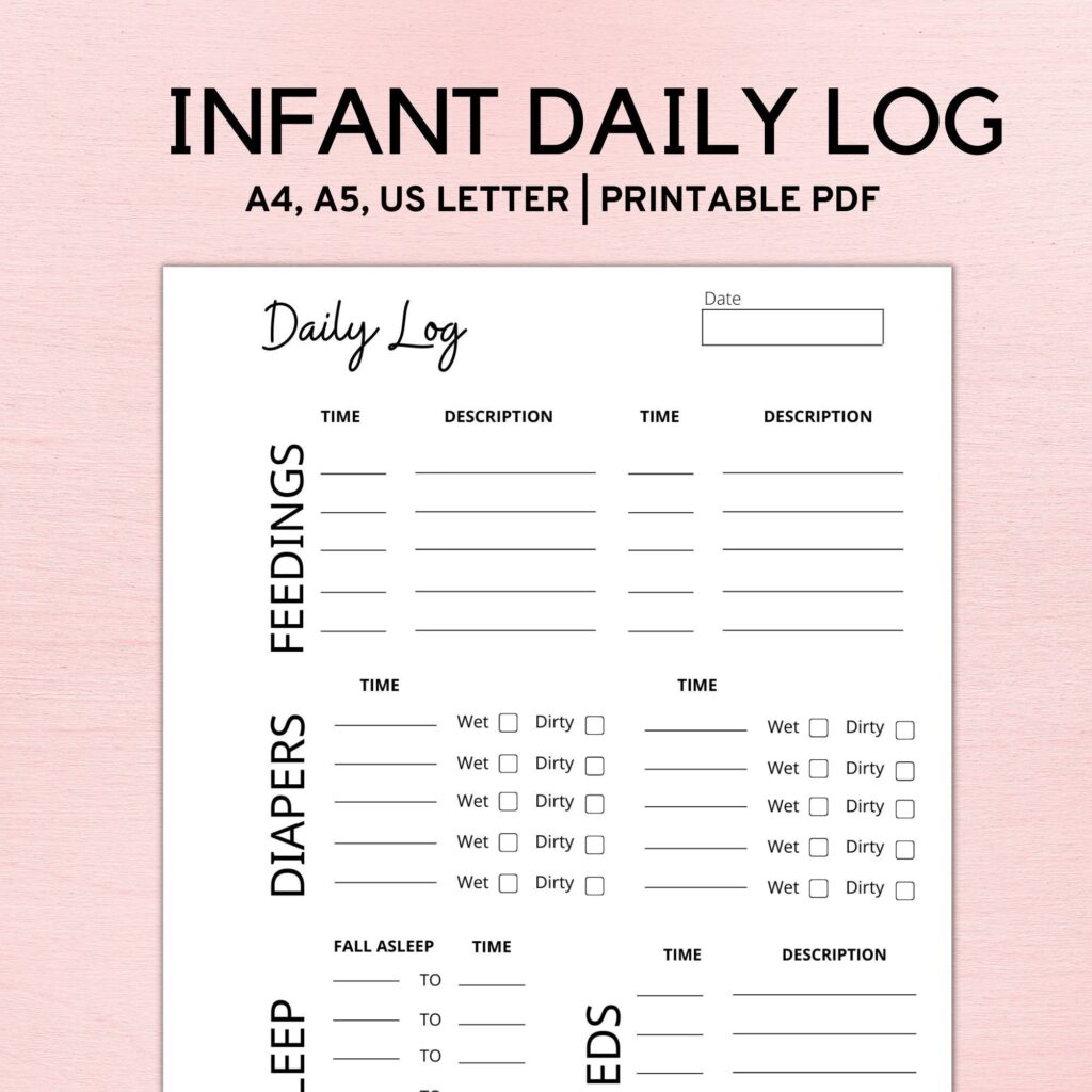 Printable Infant Daily Report Template