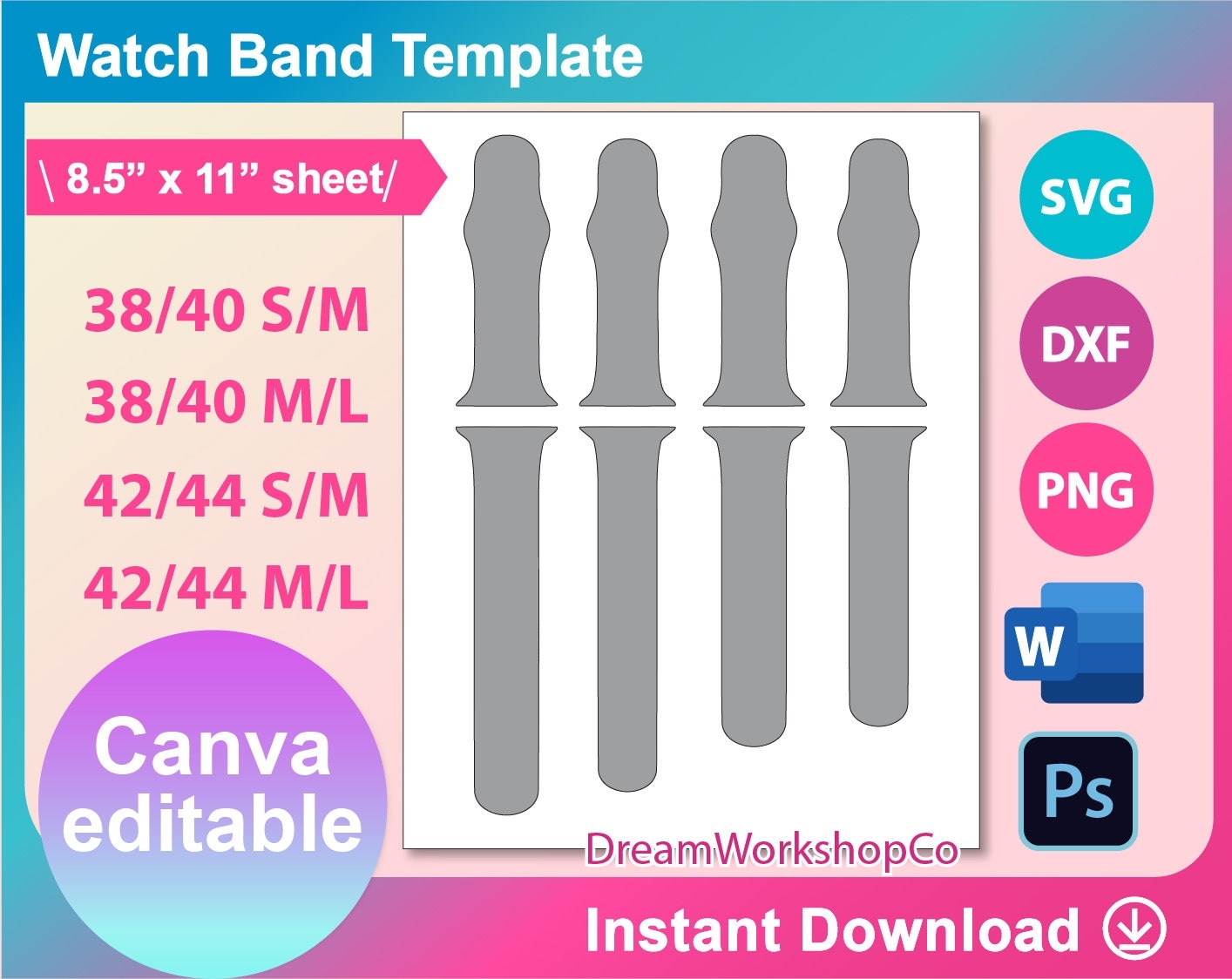 IWatch Band Svg Watch Band Jig Vorlage F r Sublimation SVG Etsy de