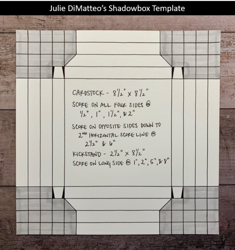 Julie DiMatteo S Shadowbox Template Shadow Box Card Making Techniques ...
