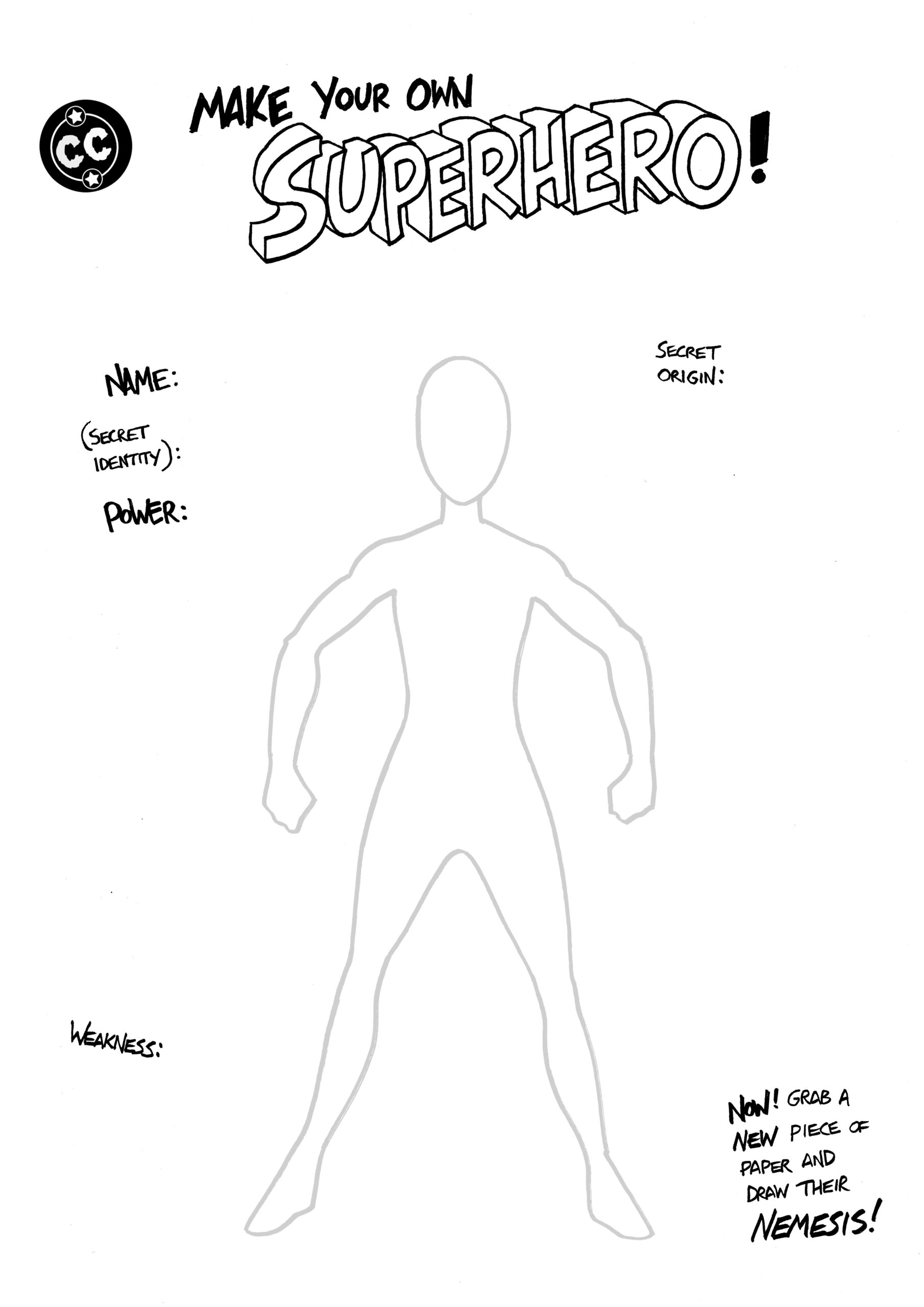 July Comics Challenge Make Your Own Superhero Comics Club