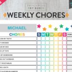 Kids Chore Chart Chore Chart For Kids Kids Chores Etsy de