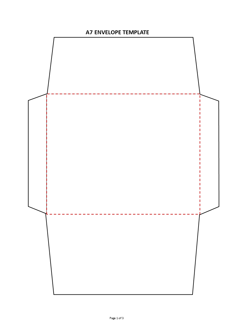 Kostenloses A7 Envelope Template Printable