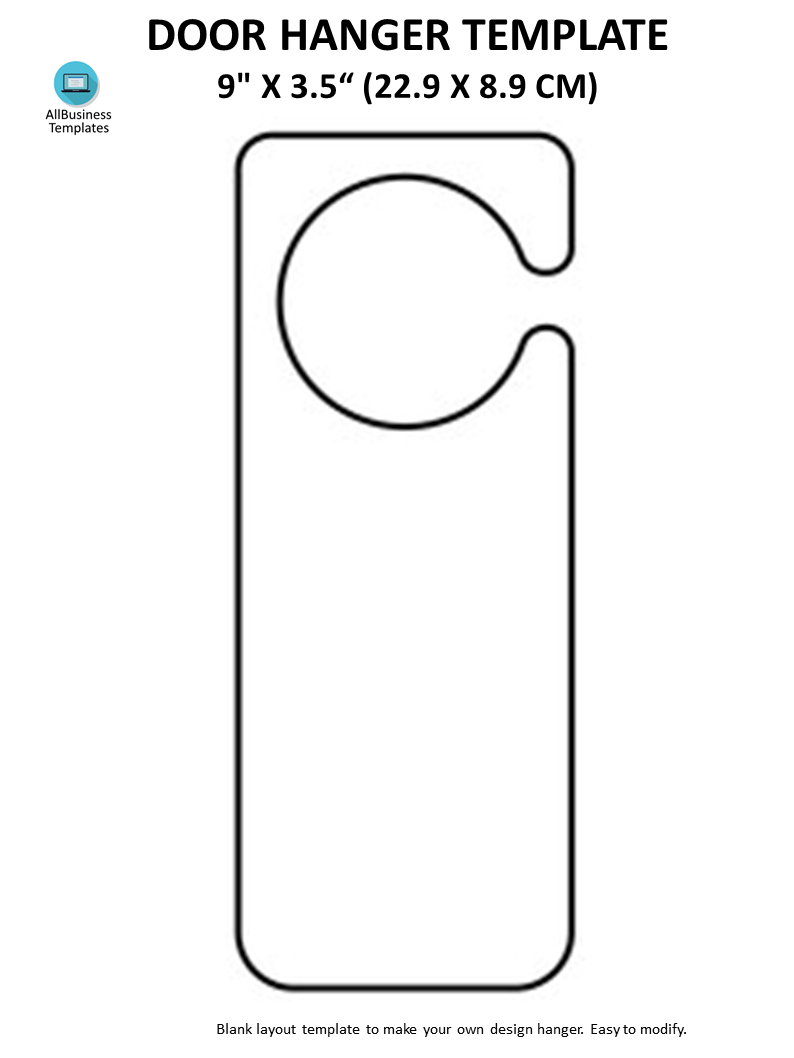 Kostenloses Door Hanger Template