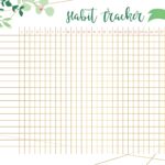 Leaves Printable Habit Tracker A5 Bullet Journal Etsy de