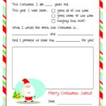 Letter To Santa Free Printable