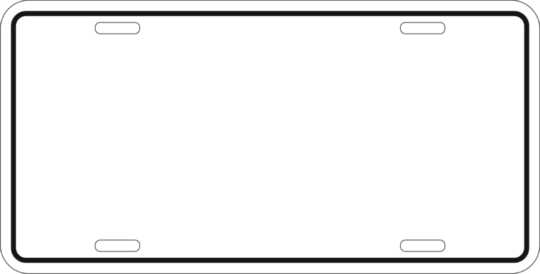 Printable License Plate Template - Fillable Form 2024