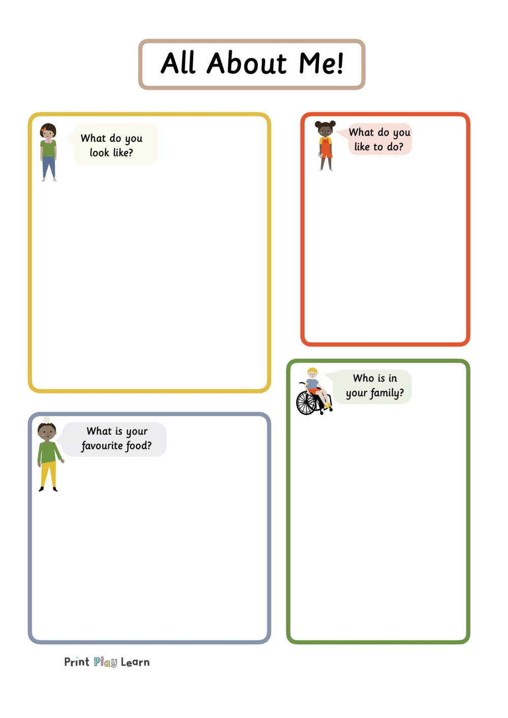 Meet The Teacher All About Me Template Free Teaching Resources Print Play Learn Meet The Printable Teaching Resources Meet The Teacher About Me Template