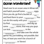 Minecraft Printable Mad Libs For Kids Woo Jr Kids Activities Mad Libs Activities For Kids Printable Mad Libs