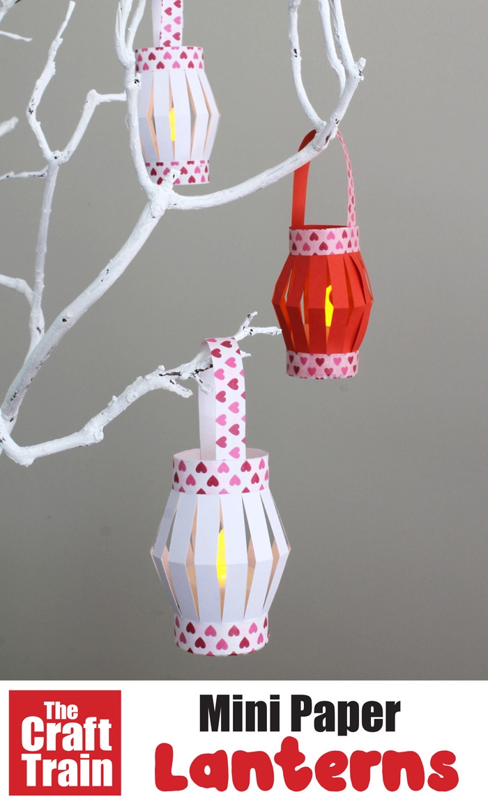 Mini Paper Lanterns With Printable Template The Craft Train