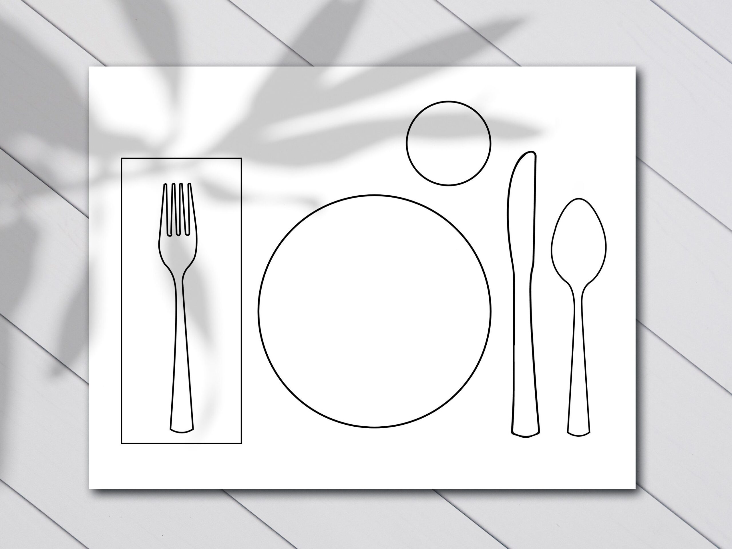 Montessori Editable Placemat Simple Outlines Placemat Etsy de