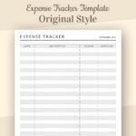 Monthly Expense Tracker Template Printable Monthly Budget Etsy de