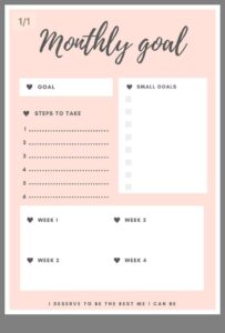 Printable Monthly Goals Template Fillable Form 2025 Printable Monthly Goals Template Fillable Form 2025