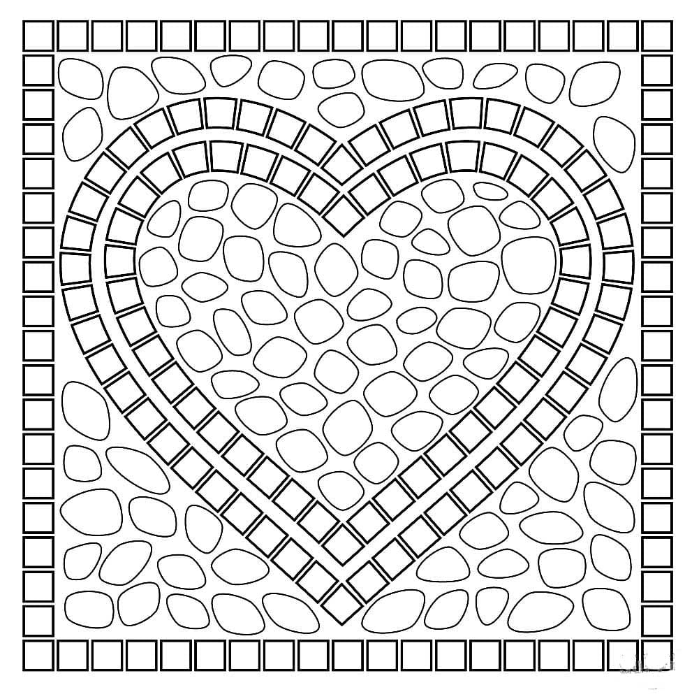 Mosaic Coloring Pages 100 Pictures Free Printable