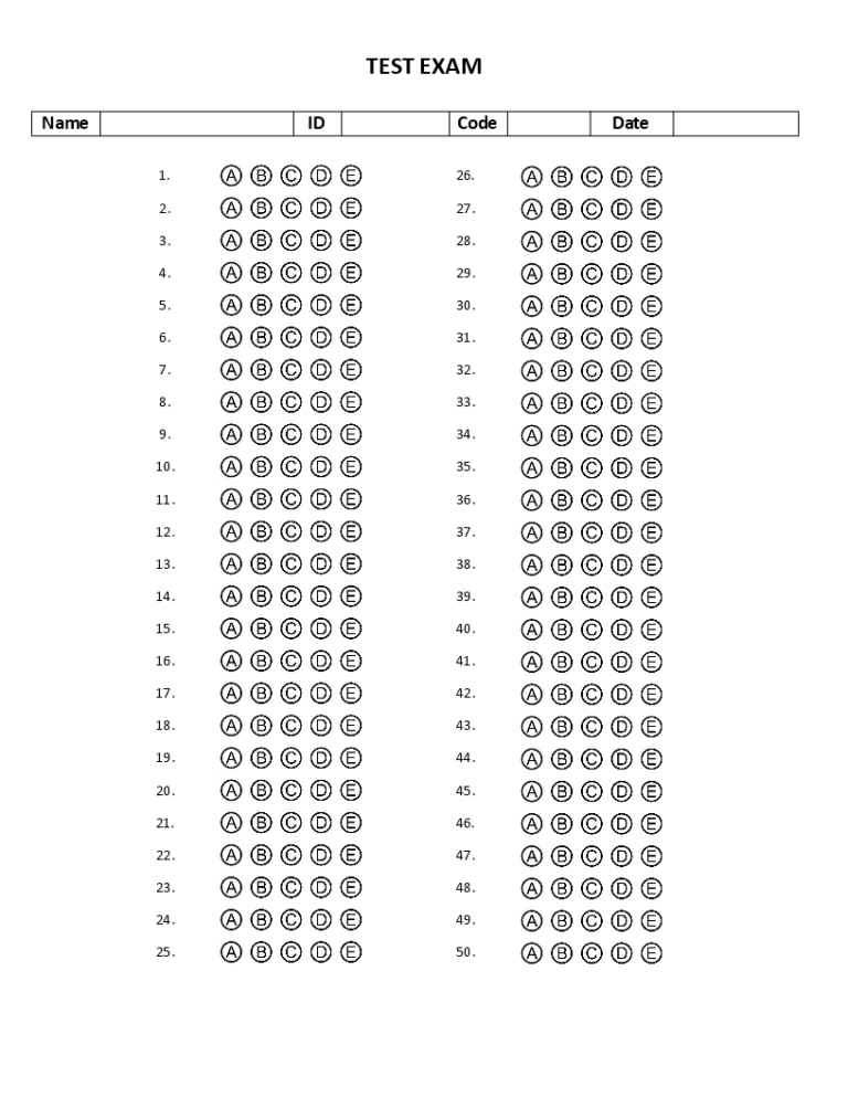 Multiple Choice Quiz Template Download This Free Printable Multiple ...