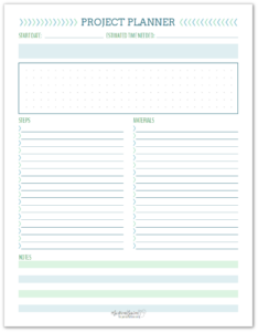 NEW Project Planning Printable Set Scattered Squirrel - Fillable Form 2025