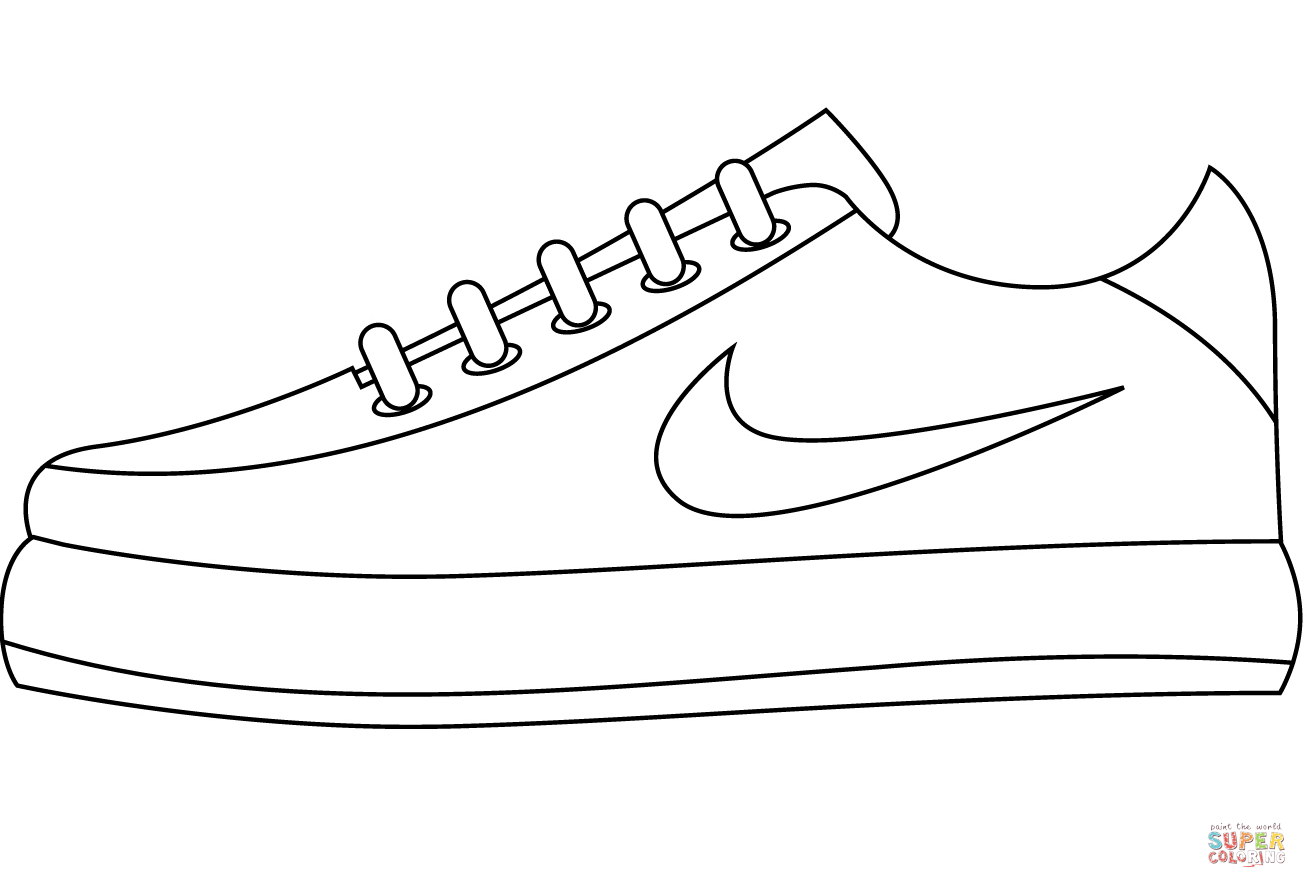 Nike Sneaker Coloring Page Free Printable Coloring Pages