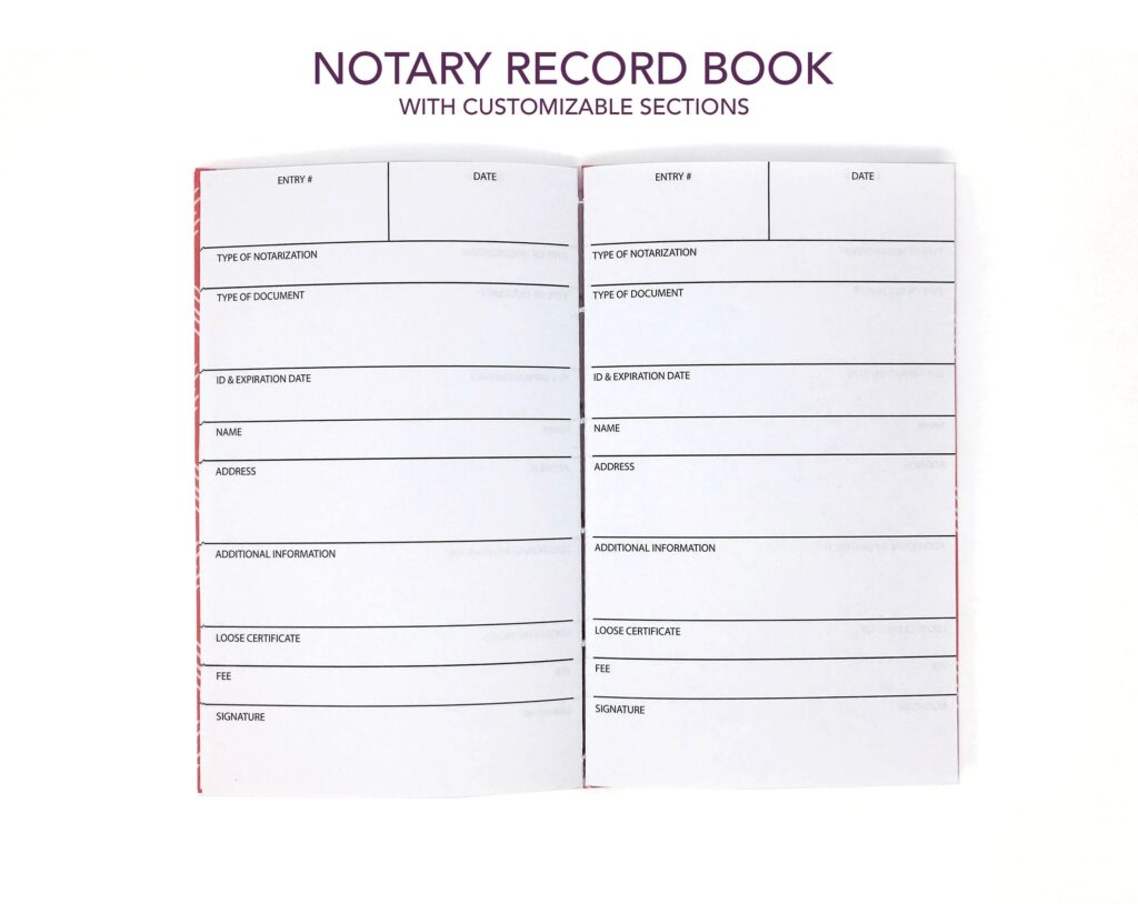 Printable Notary Public Journal Template