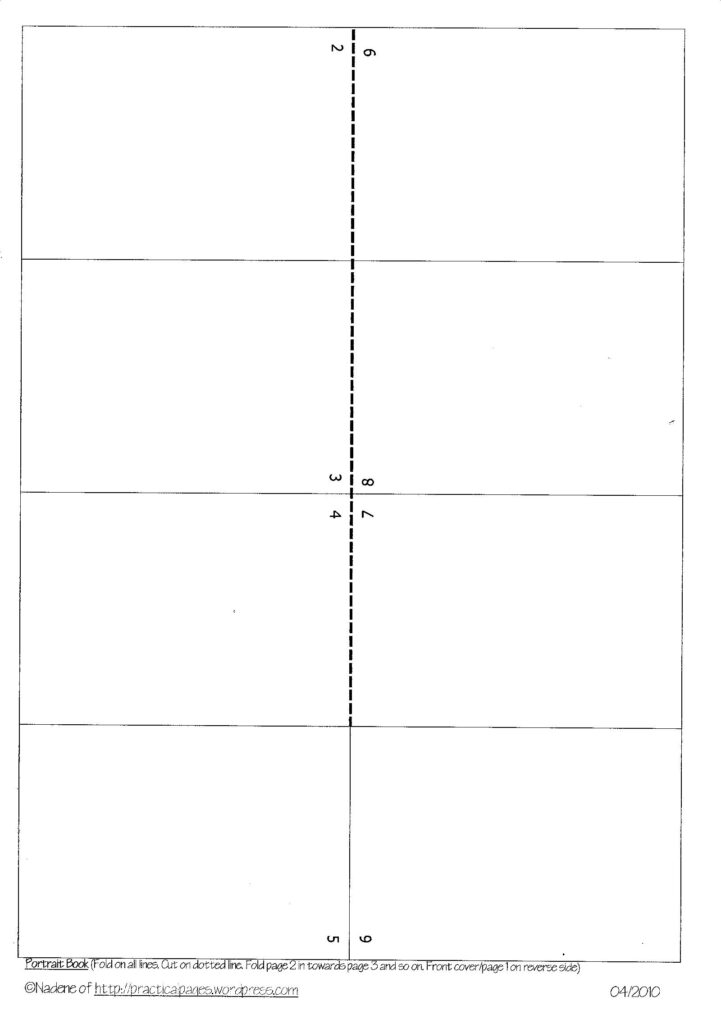 One Page Minibook Templates Practical Pages