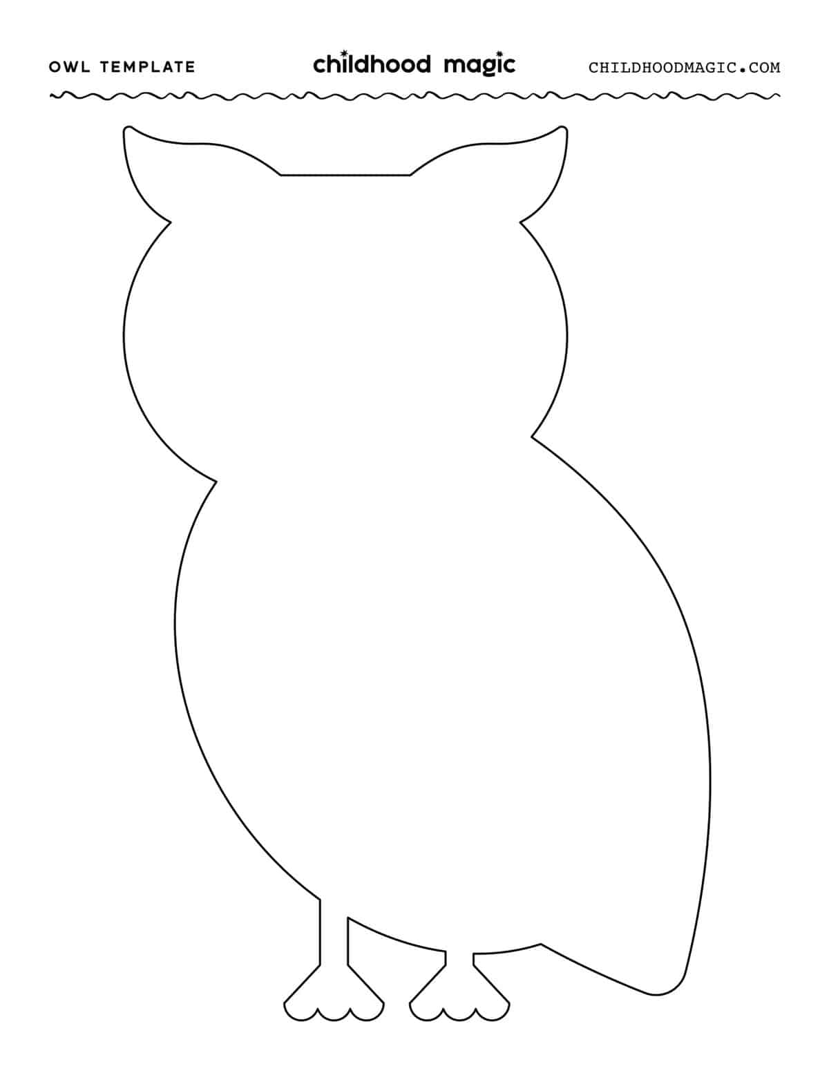 Owl Template Free Printable Childhood Magic